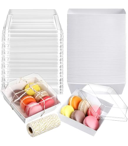 30 Pack Small Charcuterie Boxes With Clear Lids - 7x3x2.5 Inch Disposable Food Containers For Desserts, Snacks, Cake Slices - View #9