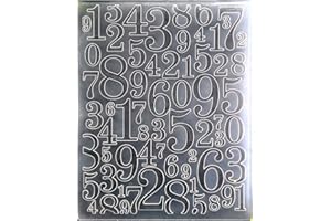 Kwan Crafts Numbers 0-9 Plastic Embossing Folders for Card Making Scrapbooking and Other Paper Crafts