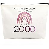 25th Birthday Gifts for Her Makeup Bag 25th Birthday Decorations for Women Boho Rainbow 25 Year Old Birthday Gifts for Women Her Daughter Sister Bestie Making The World A Better Place Since 2000