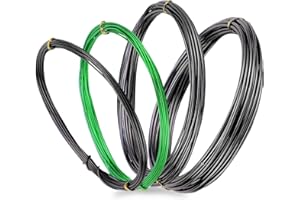 ZELARMAN Wire Bonsai Tree， 4 Rolls 64Ft Aluminum Bonsai Training Wire Set for Indoor 1.0MM,1.5MM,2.0MM