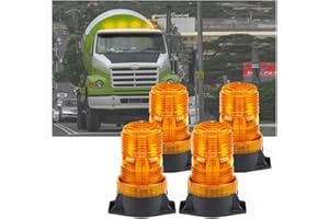 Xprite Amber Beacon Forklift Strobe Light 30 LED Safety Warning Flashing Lights for 10-110V Mower ATV Trucks Tractor Golf Car