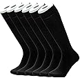 7DayOtter 98% Cotton Rich Dress Socks for Business Mens Womens Casual Socks 6Pack