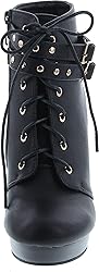 TOP Moda George-40 Ankle Wrap Boots,Black-Ci,10