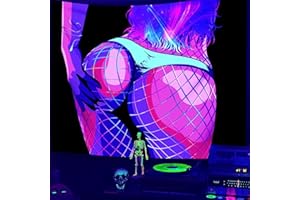 QGHOT Black Light Hot Girl Wall Decor Blacklight Sexy Tapestry, Sexy Poster for Adults Room Naked Ass Sex Wall Tapestry Black Light Arse Posters for Bedroom Dorm Decor (59.1"x51.2")