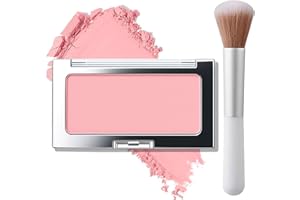 Erinde Nude Pink Matte Blush Powder, Long-Lasting Buildable Color Blush for Cheeks and Face, Lightweight Smooth Formula, Flat