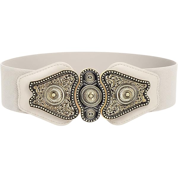 BlackButterfly Wide Elastic Vintage Cinch Buckle Retro Belt  display picture 2