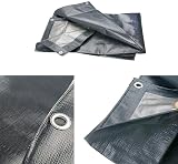 SolaDirect 4 x 6 m Grey Tarpaulin 200 GSM Waterproof Heavy Duty Groundsheet view 3