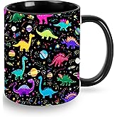 Dinosaur Funny Ceramic Coffee Mug 11 oz Novelty Tea Cup with Handle Gifts for Birthday Christmas Men Women Friends