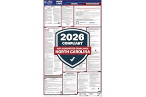 2026 North Carolina and Federal Labor Law Poster (English, NC State) - OSHA Compliant All-in-One Laminated Poster, J. J. Keller & Associates, Inc.