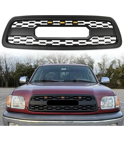 EAG Replacement Upper Grille Front Grill with Amber LED Lights Fit EAG Replacement Upper Grille Front Grill with Amber LED Lights Fit
