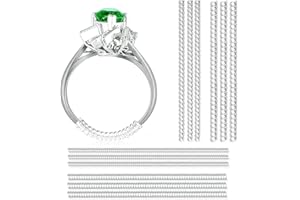 LNAUJS 12 Pack Clear Ring Size Adjuster, 4 Sizes Ring Sizer for Different Band Width, Invisible Ring Guards for Loose Rings…