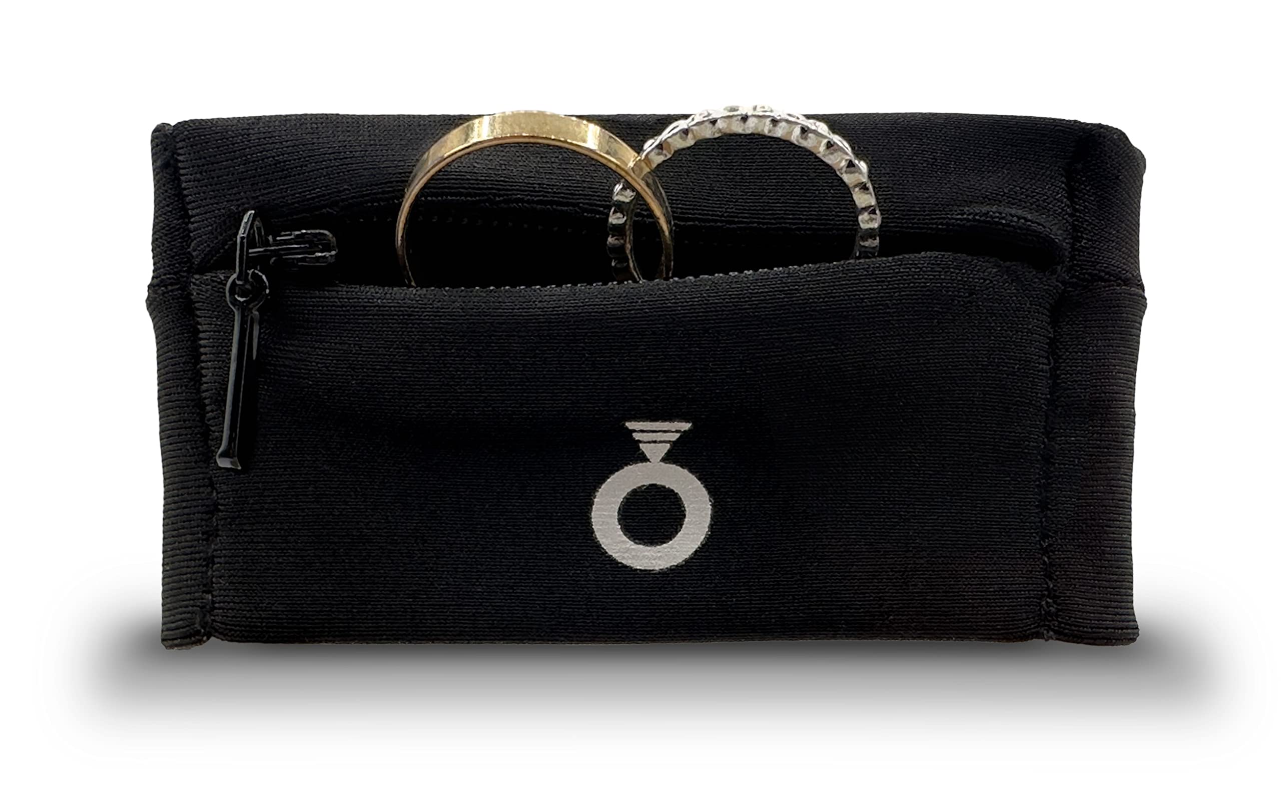 RingHero Wristband with secure zipper | Discretely protect wedding Ring at the Gym, sports or work | Stylish and Patented wristband ring holder/bracelet | Prevent loss, theft, stays on your wrist — image 1