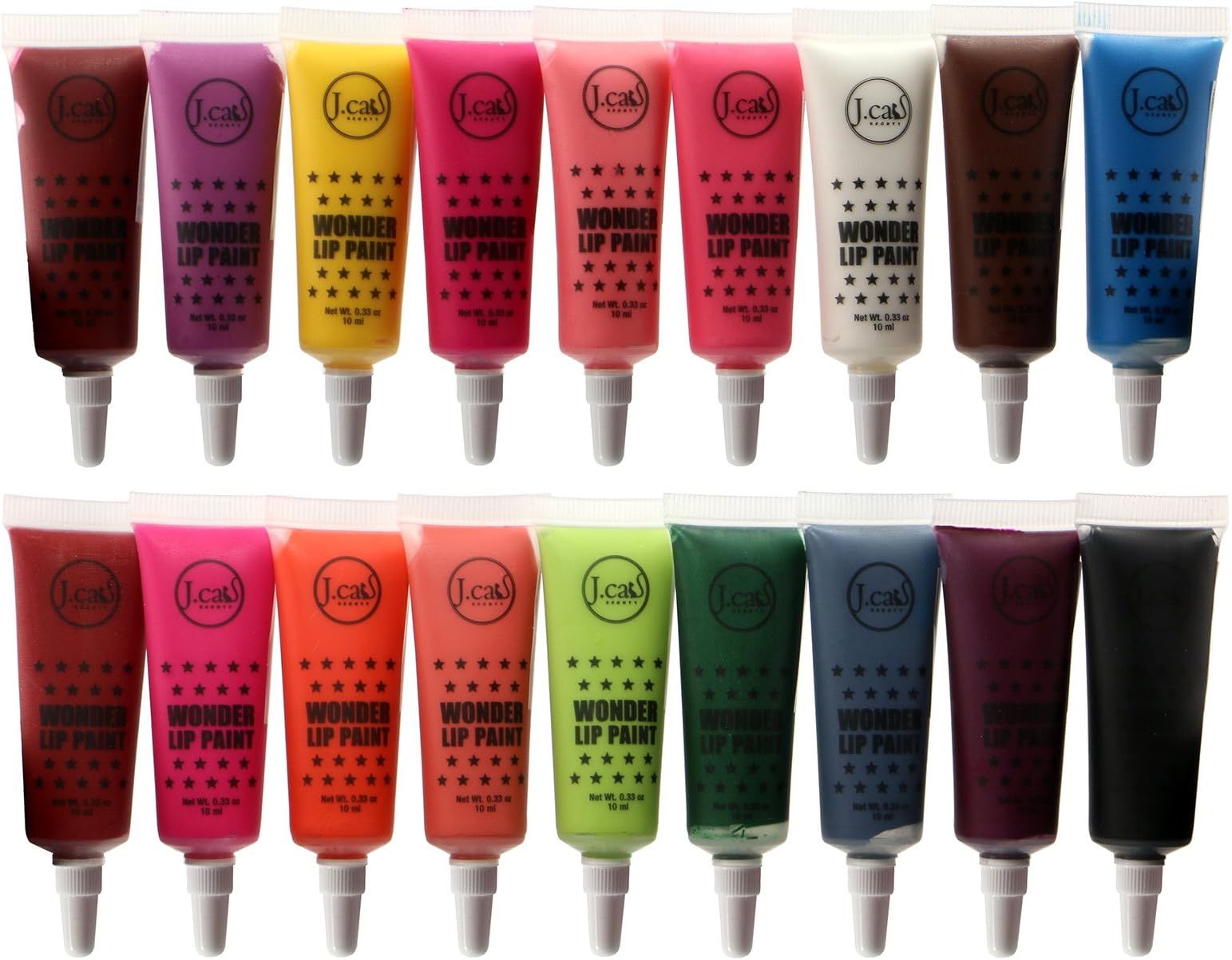 18pc JCat Long Lasting Wonder Lip Paint Lip Gloss Tubes set of 18 color