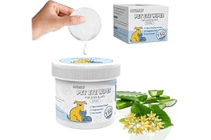 OPDENT 150PC dog eye wipes - tear stain remover for dogs - Dog Eye Cleaner,Eye Debris, Discharge, Mucus Secretions - eye wipes for dogs & cat Eye Wipes - 3.2 inches dog eye infection treatment (3.2 Medium)