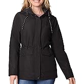 Free Country Womens Raincoat Jacket Water & Wind Resistant and Warm Sherpa Anorak Rain Jacket Hiking Outdoor-Rain Away