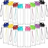 LYDTICK 16 Pack Bulk Water Bottles-17oz Plastic Sports Water Bottles for Kids and Adults Leak Proof, Reusable for Gym Travel School Office, Multicolor
