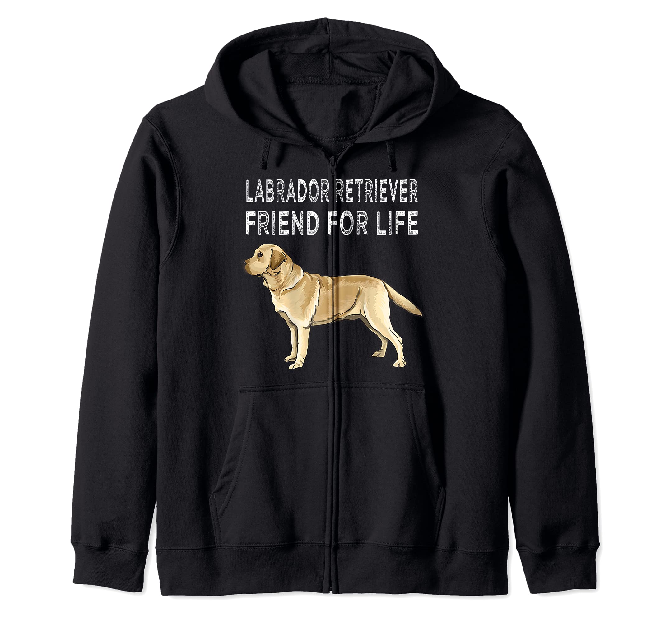 Yellow Labrador Retriever Friend For Life Dog Friendship Zip Hoodie