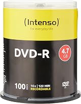 Intenso 4101156 DVD-R 16x 4.7GB 100 Pack Cakebox Single Layer