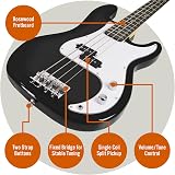3rd Avenue Full Size 4/4 Electric Bass Guitar Beginner Pack with 15W Amp view 4