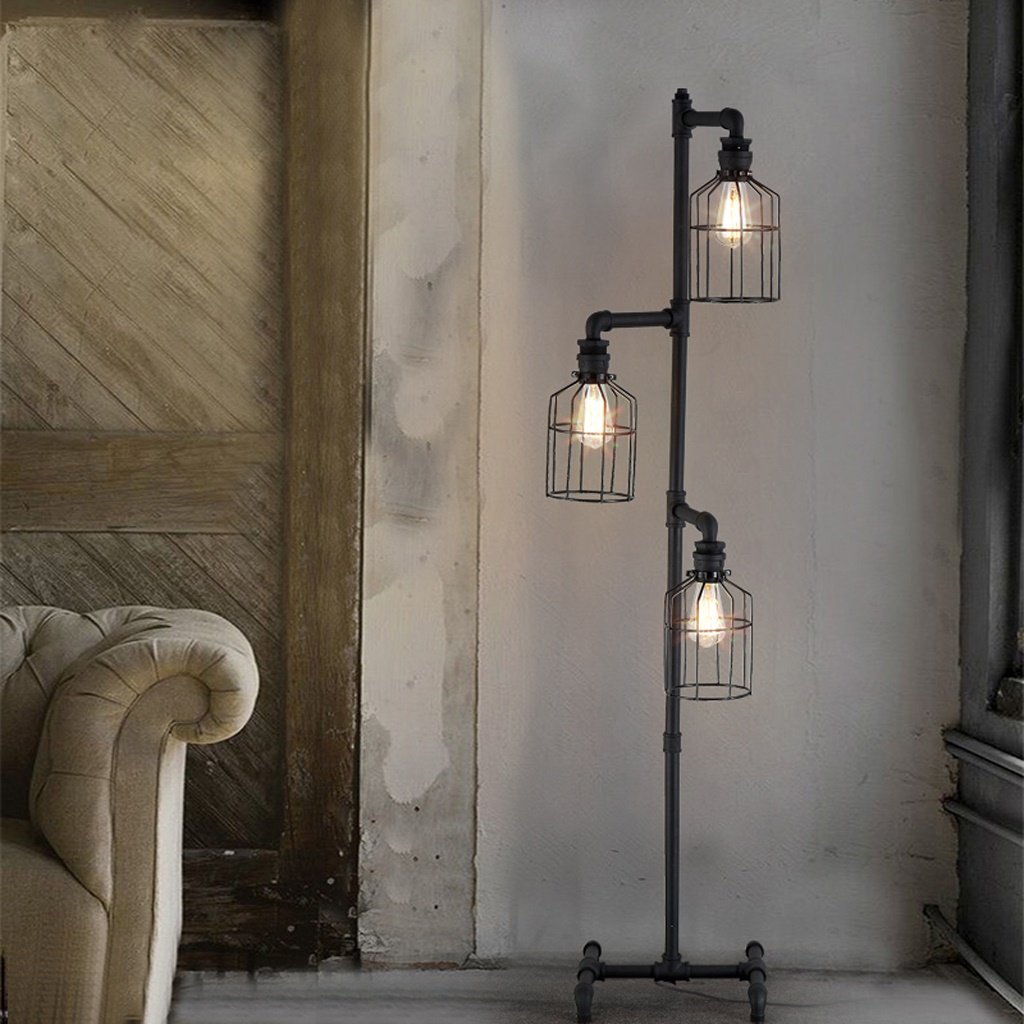 retro industrial floor lamp
