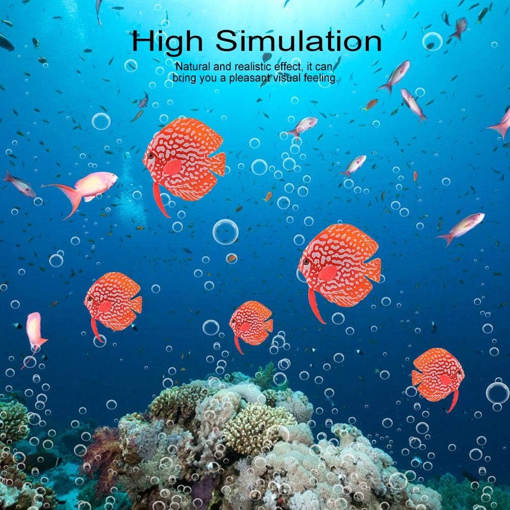 Pssopp Aquarium Artificial Fish Fish Tank Floating Fake Tropical Fish Funny Luminous Silicone Fish Lifelike Moving Fishes Ornament Decorations with Suction Cup(01#) - Image 3