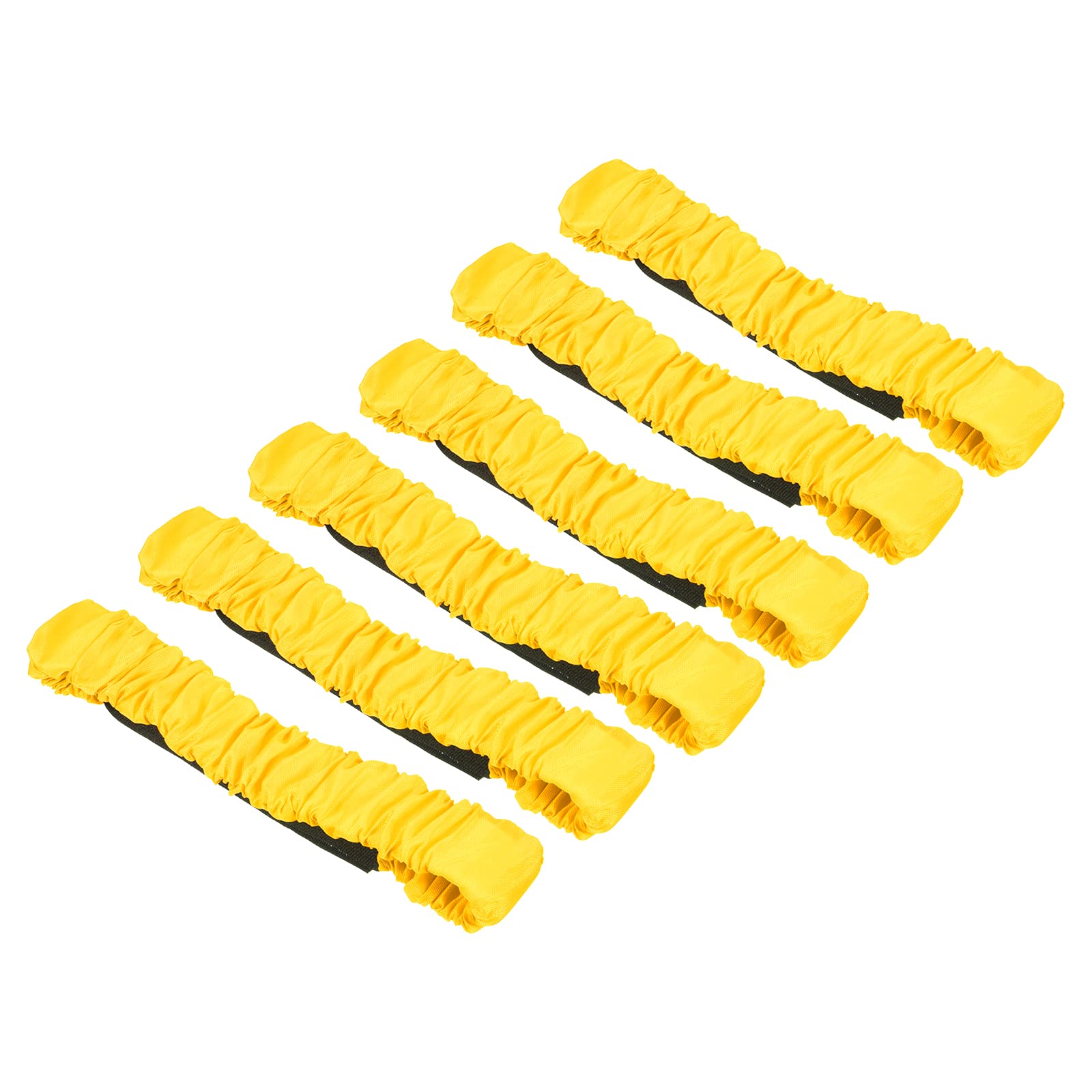 PATIKIL 3 Legged Race Bands, 6 Pack Elastic Tie for Outdoor Birthday Party Field Day Carnival Relay Game, Yellow