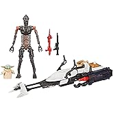 STAR WARS Epic World of Action IG-11 & Grogu Speeder Bike, 4-Inch Scale Action Figures & Vehicle, Toys for Boys & Girls Ages 4+