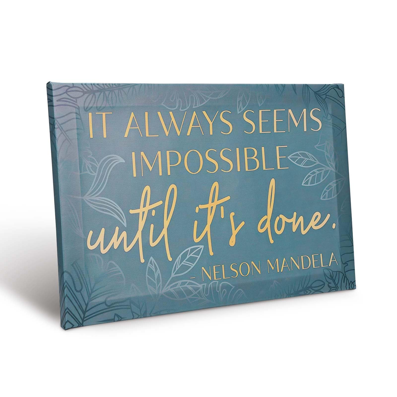 PEUTIER Inspirational Wall Art, 15.74x9.84 Inch Framed Canvas Motivational Quote Poster Wall Frame Canvas Painting for Office Bedroom Living Room Home Decor Gift