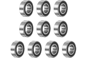 uxcell 10pcs MR126-2RS Miniature Deep Groove Ball Bearings 6x12x4mm Rubber Sealed Bearings for TRX4 1/10 RC Cars Trucks, 3D P