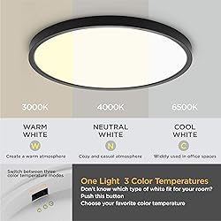 TALOYA LED Ceiling Light Office Black,3 Color