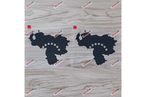3S MOTORLINE 2X Black 5'' Map Flag of Venezuela Decal Sticker Car Vinyl Die Cut no bkgrd one Color