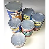 12pc BPA-Free ALAZCO Can Covers - 2 Large 2 Medium 8 small Plastic Tight Seal Lids For Canned Goods or Pet Dog Cat Food Food Saver Reusable