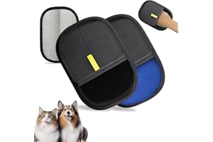 NEBALASTEP NEBALASTE 2Pcs Pet Hair Remover Gloves Brush for Dogs & Cats,Electrostatic Reusable Pet Hair Remover Tool for Laundry,Clothing,Couch,Carpet,Car Seat,Upgraded Animal Fur Removal Tool