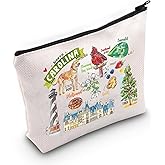 PWHAOO North Carolina State Souvenirs Gift North Carolina Makeup Bag North Carolina Home Cosmetic Bag North Carolina Tourism Gift (North Carolina M)