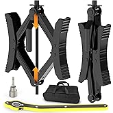 WELLUCK Camper Wheel Chock Stabilizer 2 Sets for RV Travel Trailer Heavy Duty X-Shaped RV Chocks Anti-Move Tire Wheel Chock, 