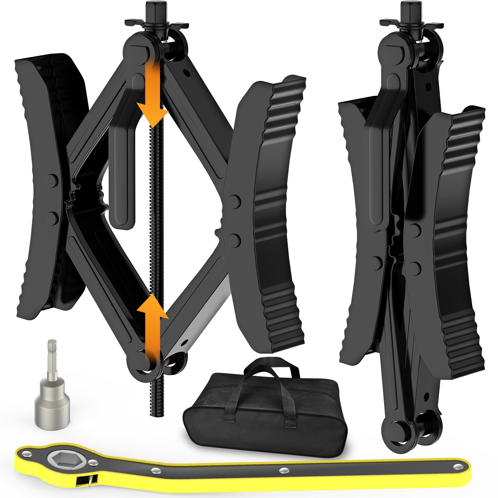 Photo 1 of WELLUCK Camper Wheel Chock Stabilizer 2 Sets for RV Travel Trailer Heavy Duty X-Shaped RV Chocks Anti-Move Tire Wheel Chock, Fits 3.5" to 12" Wheel Gaps