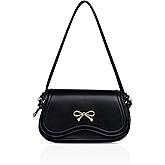 ENFANTRY Shoulder Bag for Women Y2K Trendy Purse Vegan Leather Hobo Handbags Clutch Saddle Bag with Removable Strap