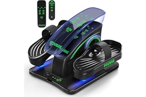 FOUSAE Under Desk Elliptical, Upgraded 6 Adjustable Resistance &15 Speeds Leg Exerciser While Sitting for Seniors with Forward & Reverse Direction, Ellipse Leg Exerciser with Touch Screen and Remote Control