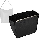 Organizer for Row N/S Park Tote Bag in Leather, Small, Medium, Large, Felt Bag Insert, 31 Colors (Medium, Black)