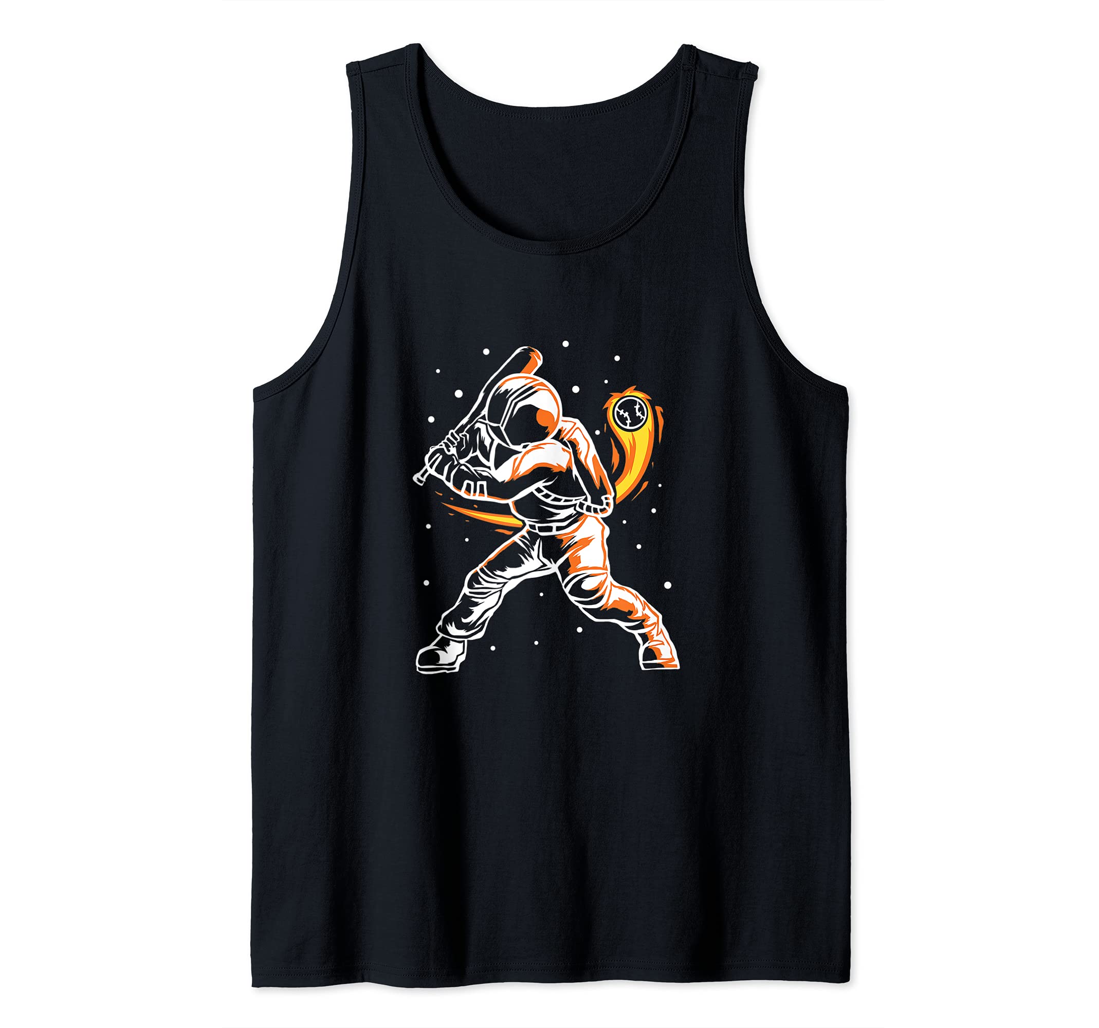 Baseball Player With Baseball Bat In Space Astronaut Tank Top