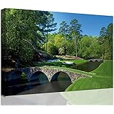 chenchenArt Augusta National Golf Course Wall Art - Augusta Golf Course 12th Hole Wall Art for Living Room Bedroom Bathroom Home Decorations Golf Art Canvas Prints Framed Ready to Hang(28''H x 44''W)