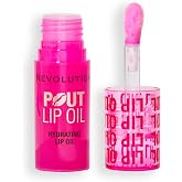 Revolution Pout Lip Oil, Raspberry Pink | Nourishing Tinted Lip Oil, High Shine, Non-Sticky Finish, Vegan &amp; Cruelty-Free, 0.13 oz