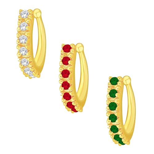 Ring for Women (Gold, Red, Green) (vknr1054g)