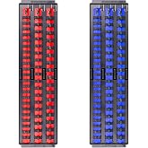 Ernst Manufacturing 2 Pack of Socket Boss with 18" Rails, 1 Red &amp; 1 Blue for Complete Multiple Drive Size Socket Organization, Holds 114 Sockets - Made in USA (Patented)