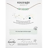 SoulKu Handcrafted Necklace, Inspirational Jewelry With Healing Crystal, Motivation Jewelry For Women, Mom & Sister Gifts, 2" Extender With Lobster Clasp, 16" Nylon Cord