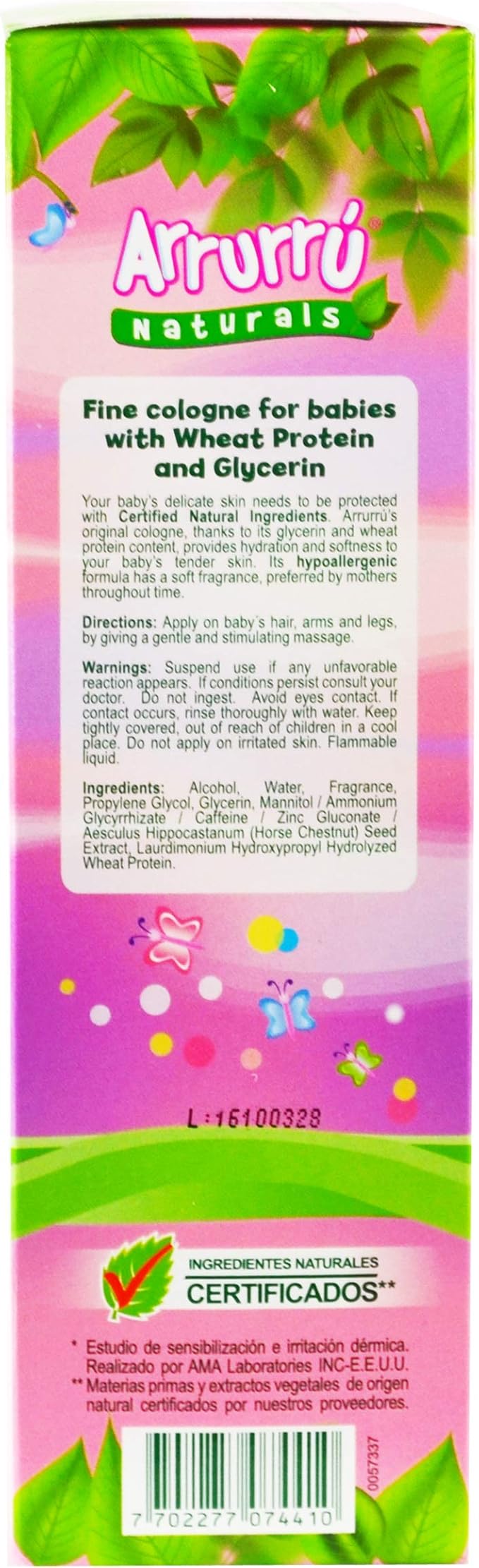 arrurru baby cologne