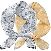 Pemilosci 2 Pack Large Cotton Bandana Headband, Head Wrap, Protective Coverage, Hair Neck Scarf for Women 28 x 28 inch
