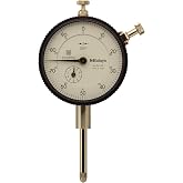 Mitutoyo "2416S" Dial Indicator, #4-48 UNF Thread, 0.375" Stem Dia., "Lug Back," White Dial, 0-100 Reading, 2.244" Dial Dia., 0-1" Range, 0.001" Graduation, +/-0.002" Accuracy