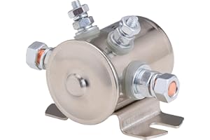 Stylemafia Max 300A Continuous Duty Solenoid Relay Nickel-Plating for Golf Carts, Winch, Marine in Rush 12VDC