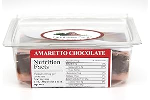 Farmhouse Fudge: Amaretto Chocolate Fudge - Fresh Fudge with Butter and Cream, No Marshmallows! Perfect treat for everyone! Grab & Go Fudge container (8 Ounce)